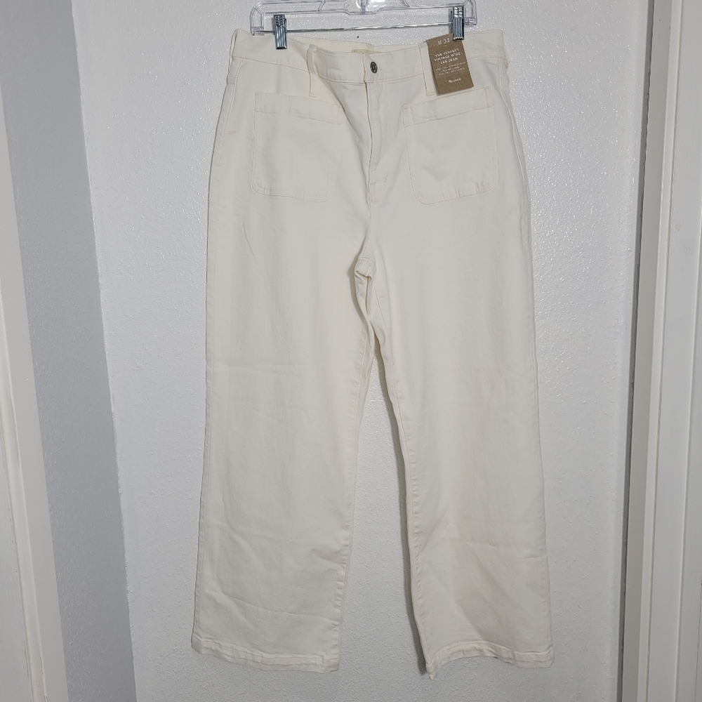 Madewell The Emmett Wide-Leg Full Length Jean: Patch Pocket Edition NWT Sz 32 - Picture 7 of 12